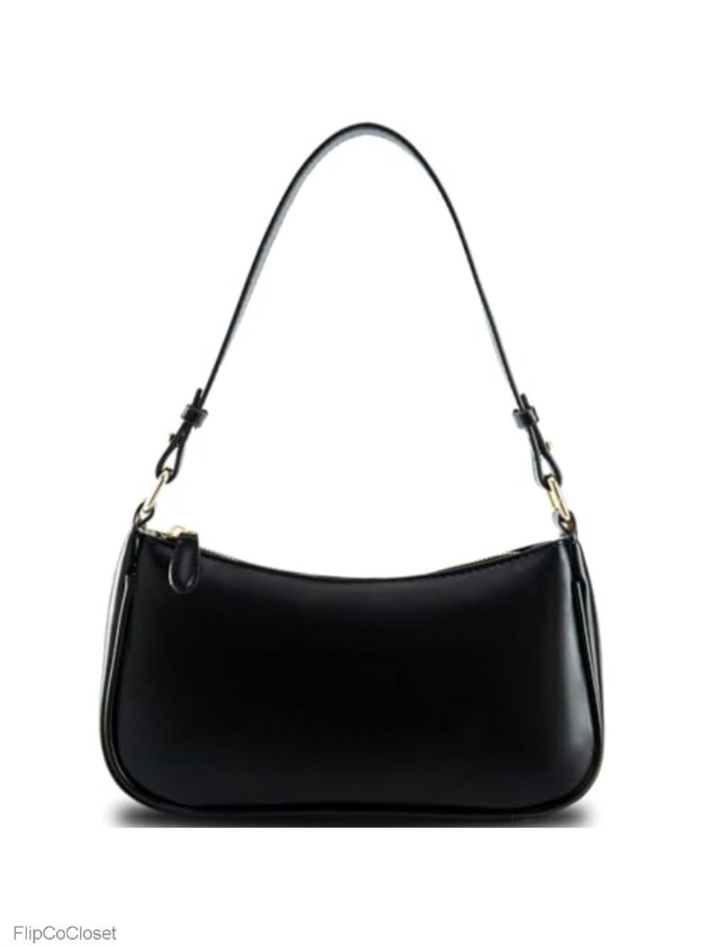 Vegan Leather Hobo Shoulder Bag with 2 Removable Straps & Zip Closure